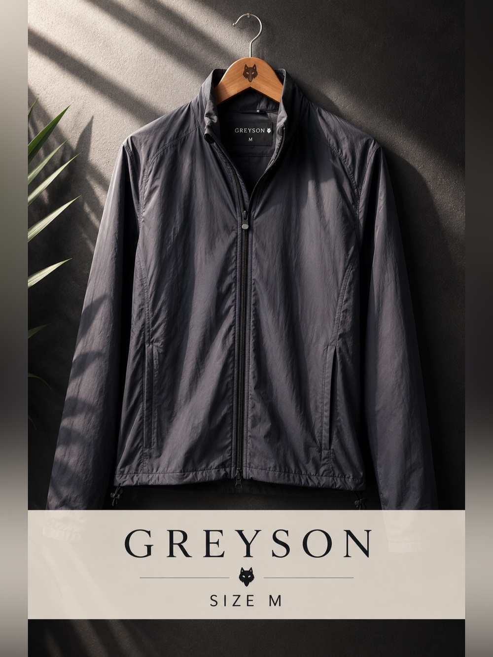 Greyson Charcoal Performance Full Zip Jacket Size M